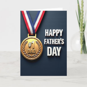 Leuke Vaderdag Medaille Kaart