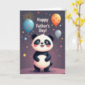 Leuke Vaderdag Panda Kaart (Gele Bloem)