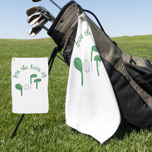 Leuke Vaderdag Voor de Liefde van Golf Typografie Golfhanddoek