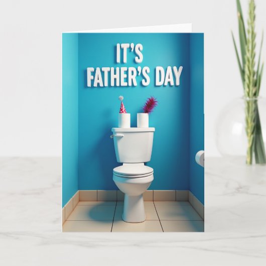 Leuke Vaderdag Wc Kaart (Voorkant)