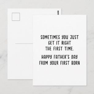 Leuke Vaderdagkaart voor zoon of dochter Briefkaart
