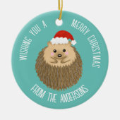 Leuke vakantie egel keramisch ornament (Voorkant)