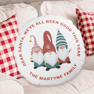 Leuke vakantie schattige gepersonaliseerde kerst g rond kussen