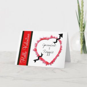 Leuke Valentijnsdag gestructureerde hart omtreklij Feestdagen Kaart