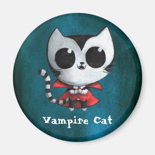 Leuke Vampier Kat Magneet (Voorkant)