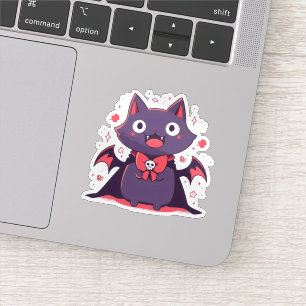 Leuke Vampier Kat Sticker