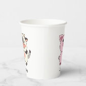 Leuke varkensinkt! Leuke Koe Moo! Farm Animals Papieren Bekers (Rechts)