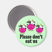 Leuke Vegan Koeien magneet (Voorkant / Achterkant)