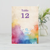 Leuke verf spatten Tafelnummer teken (Staand voorkant)