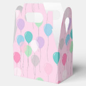 Leuke Verjaardag Ballonnen Patroon op Roze Achterg Bedankdoosjes (Geopend)
