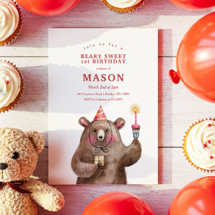 Leuke Verjaardag Beer Beary Sweet Verjaardag Party Kaart