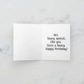 Leuke verjaardag Beer Wenskaart Kaart (Binnen)