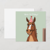 Leuke Verjaardag Kaart - Horse Edition (Voorkant / Achterkant)