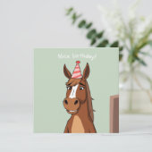 Leuke Verjaardag Kaart - Horse Edition (Staand voorkant)