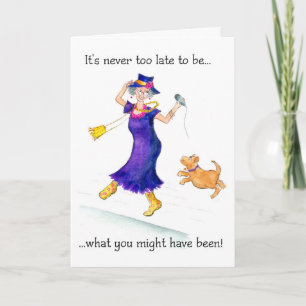 Leuke Verjaardag Kaart voor een vrouw Dansen