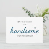 leuke verjaardag knappe vriend harnavy kaart (Staand voorkant)