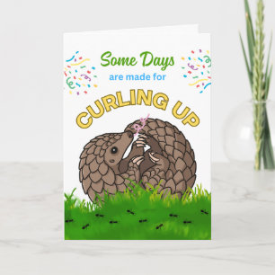 Leuke verjaardag met Pangolin opgerolde mieren Kaart