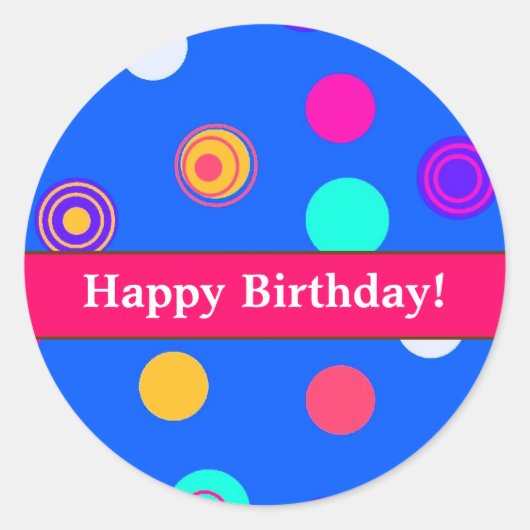 Leuke Verjaardag Stickers voor Afdichting Uitnodig (Voorkant)