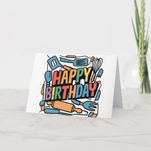 Leuke verjaardag voor koks Abstract Kaart