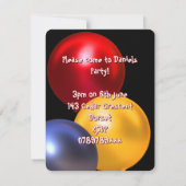 Leuke Verjaardagsballonnen Feest Uitnodiging (Achterkant)