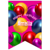 Leuke verjaardagsballonnen gepersonaliseerd vlaggetjes (Eerste vlag)