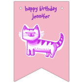 leuke verjaardagscadeau, aanpasbare cartoon vlaggetjes (Eerste vlag)