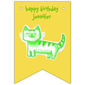 leuke verjaardagscadeau, aanpasbare cartoon vlaggetjes (Derde vlag)