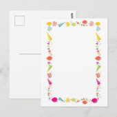 Leuke verjaardagsfeest ballonrand briefkaart (Voorkant / Achterkant)