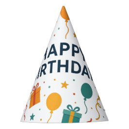 Leuke verjaardagsfeestje ballon en geschenken feesthoedjes