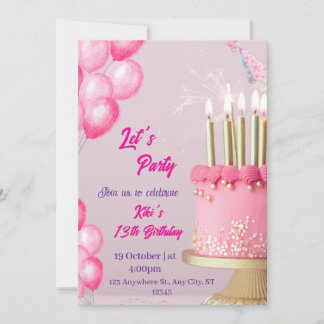 Leuke verjaardagskaart ontwerp met ballonnen  kaart