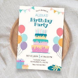 Leuke verjaardagstaart kaart