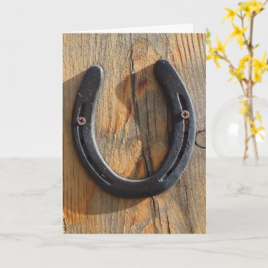 Leuke Veterinaire Afstuderen Gefeliciteerd Hoefijz Kaart (Gele Bloem)