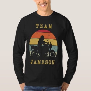 Leuke Vintage Retro Zonsondergang Jameson Motorfie T-shirt
