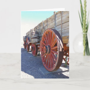 Leuke Vintage Stijl Wagon Wenskaart! Kaart