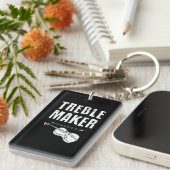 Leuke violiste viool liefhebber muziek viool spele sleutelhanger (Voorkant Rechts)