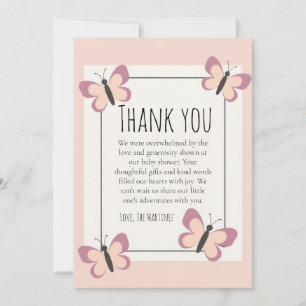 leuke vlinder baby shower dank je kaarten