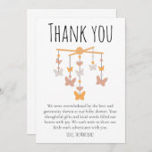  leuke vlinder baby shower dank je kaarten (Voorkant / Achterkant)