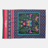 Leuke vlinder chique bloemenstijlvolle aangepaste  theedoek (Horizontaal)