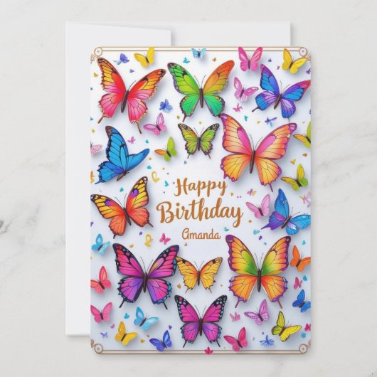 Leuke Vlinder Verjaardagskaart (Achterkant)