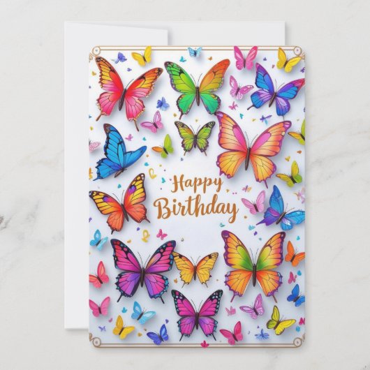 Leuke Vlinder Verjaardagskaart (Voorkant)