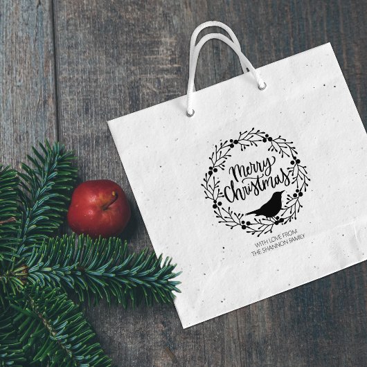 Leuke Vogelkrans Vrolijk Kerstfeest, Familie Groot Rubberstempel