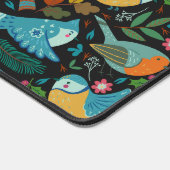 Leuke vogels en bloemen patroon bureaumat (Hoek)