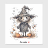 Leuke vogelverschrikker, Halloween pompoen, Sticke Sticker (Vel)