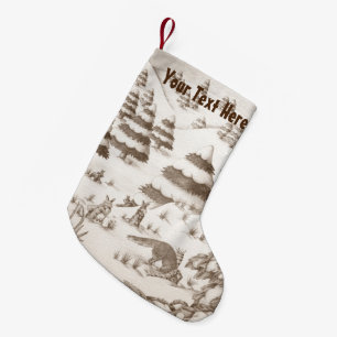 leuke vos en van konijnenKerstmis sneeuwscène Kleine Kerstsok