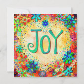 Leuke Vreugde Vrolijke Bloemenaanmoediging Bedankkaart (Voorkant)