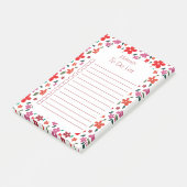 Leuke vrolijke bloemen te doen lijstnaam post-it® notes (Schuin)