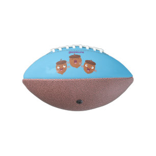 Leuke vrolijke eikels zingen cartoon voor kinderen american football