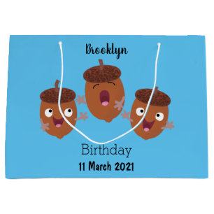 Leuke vrolijke eikels zingen cartoon voor kinderen groot cadeauzakje