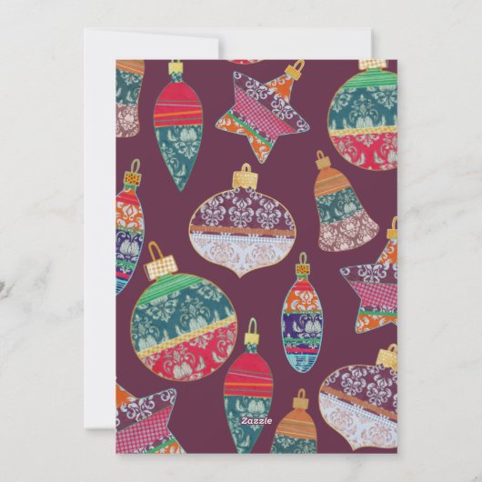 Leuke Vrolijke Kerstfoto & Bauble Feestdagenkaart (Achterkant)