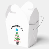 Leuke Vrolijke Kerstmis Groene en Rode Vredesboom Bedankdoosjes (Geopend)